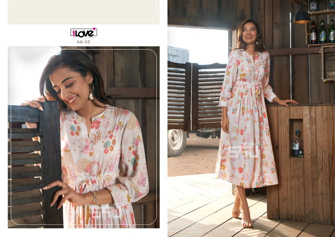 Anokhi By 1 Love Ak-01 To AK-06 Party Wear Kurtis Catalog